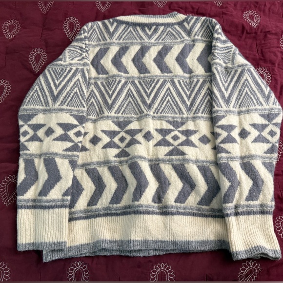 Oversized Sweater, Southwestern, Cowboy inspired, wool blend - Picture 2 of 6